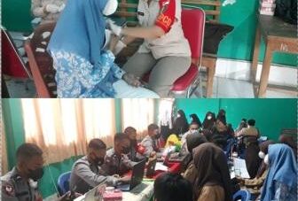 Polda Sultra Kembali Gelar Vaksinasi  Gelombang Ke- 3 Pada Siswa MTsN 1 Kendari
